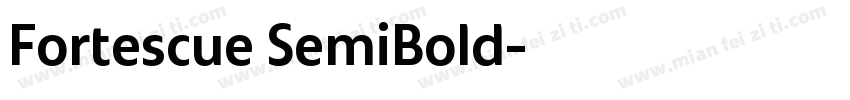 Fortescue SemiBold字体转换